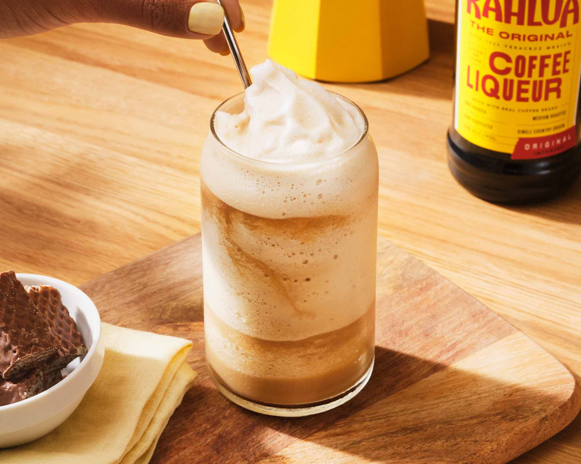 Frozen Iced Coffee on a table
