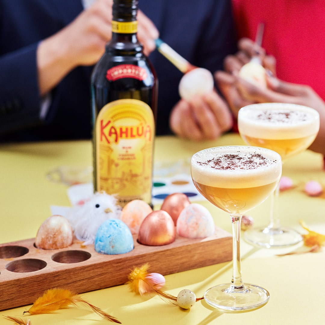 Latte Martini Cocktails Easter themed