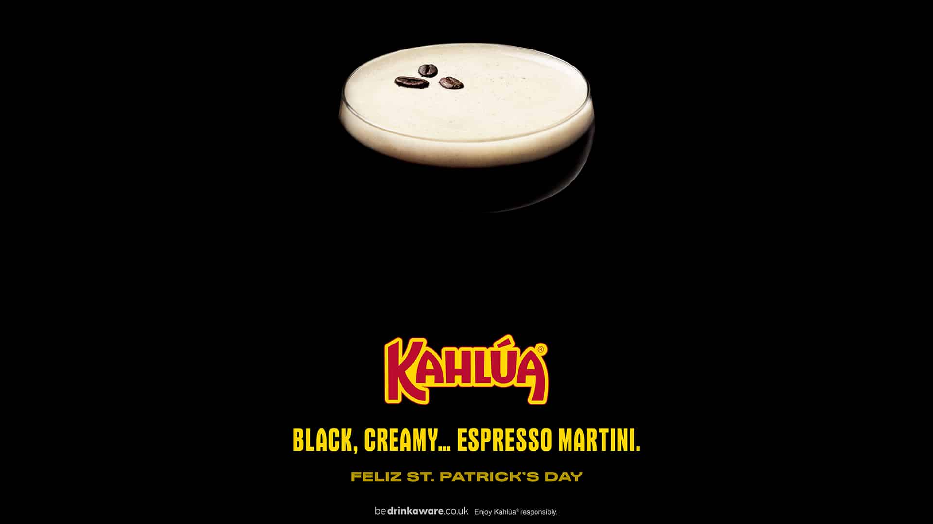 Espresso Martini st Patricks Kahlua cocktail