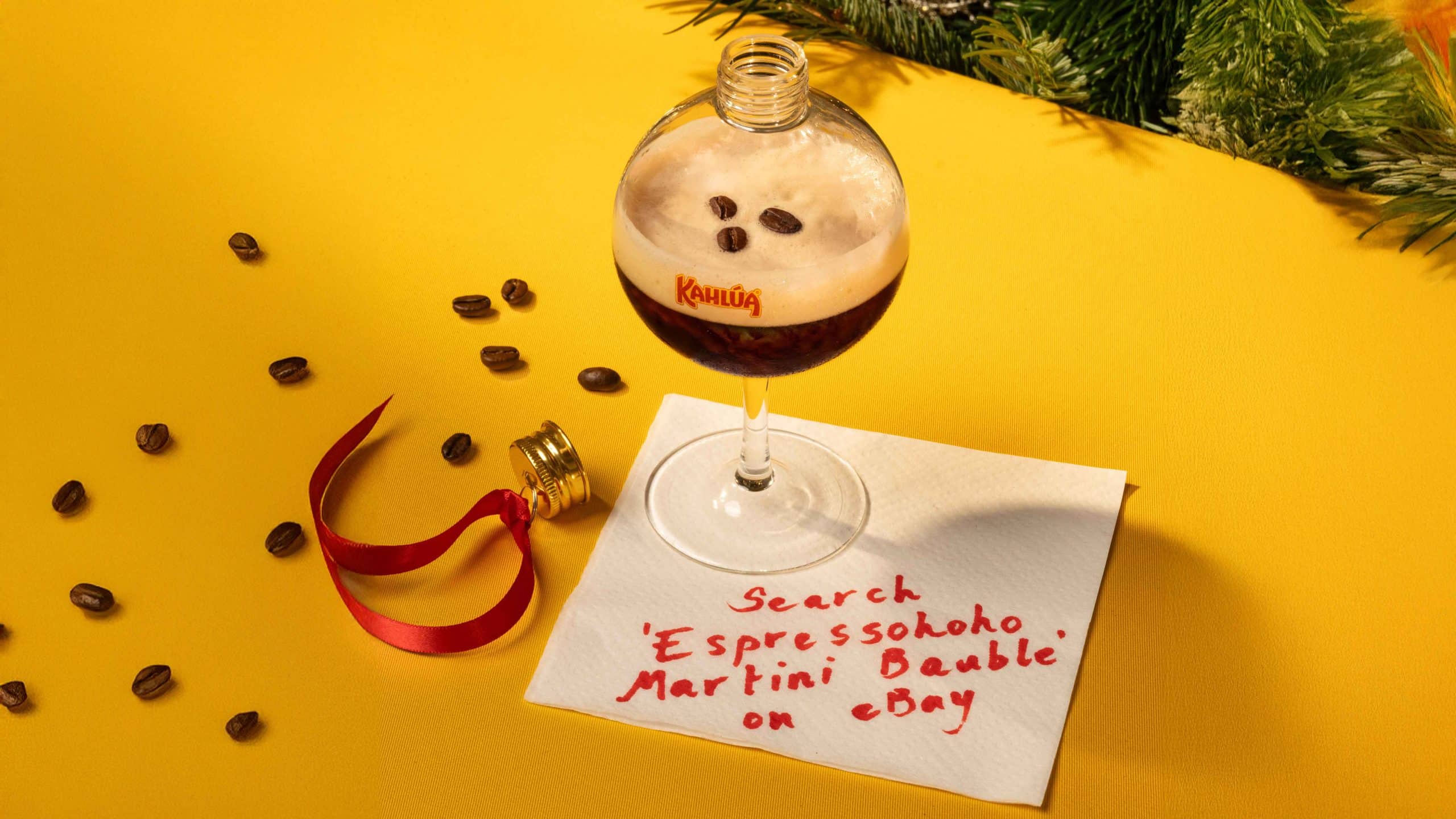 Kahlua Bauble on table